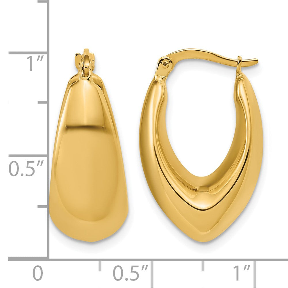 10K Polished Hoop Earrings