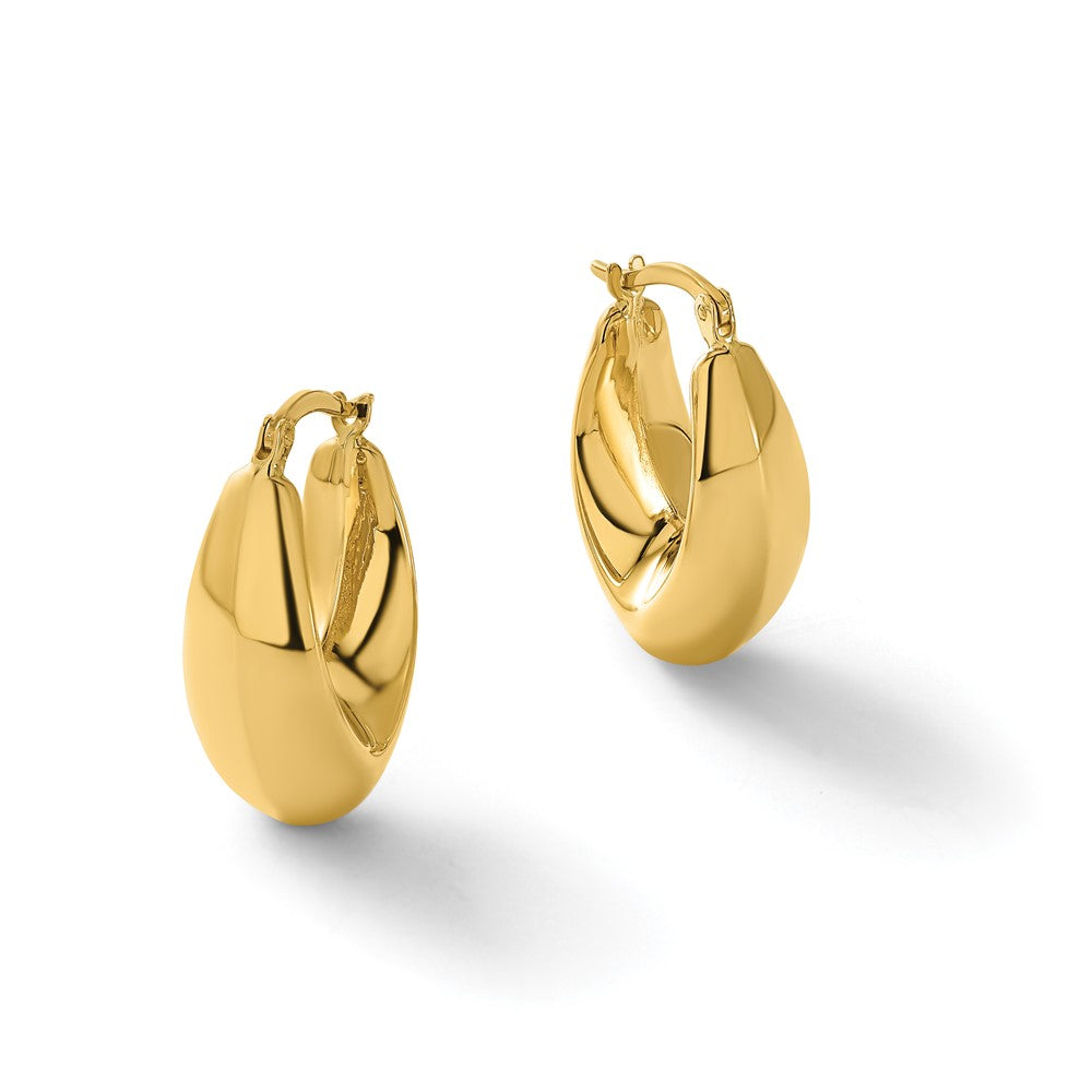 10K Polished Hoop Earrings
