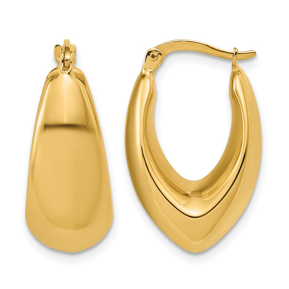10K Polished Hoop Earrings