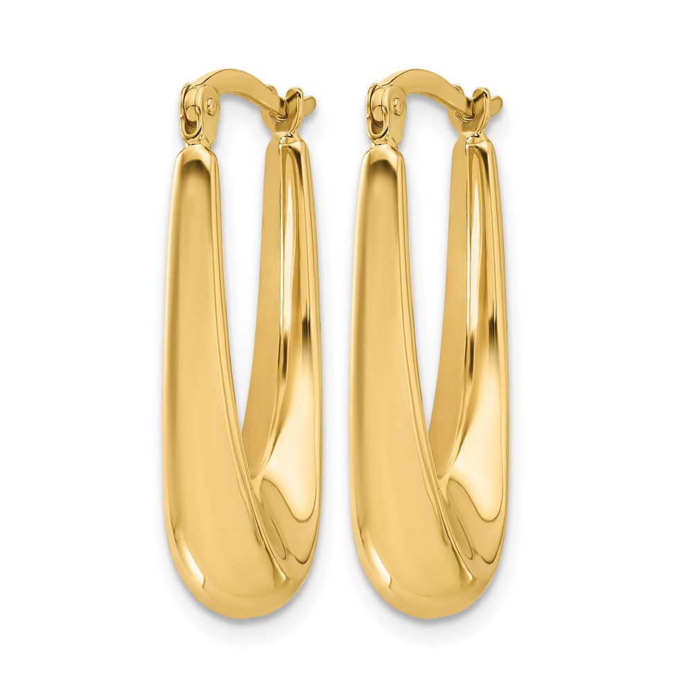 10K Polished Hoop Earrings
