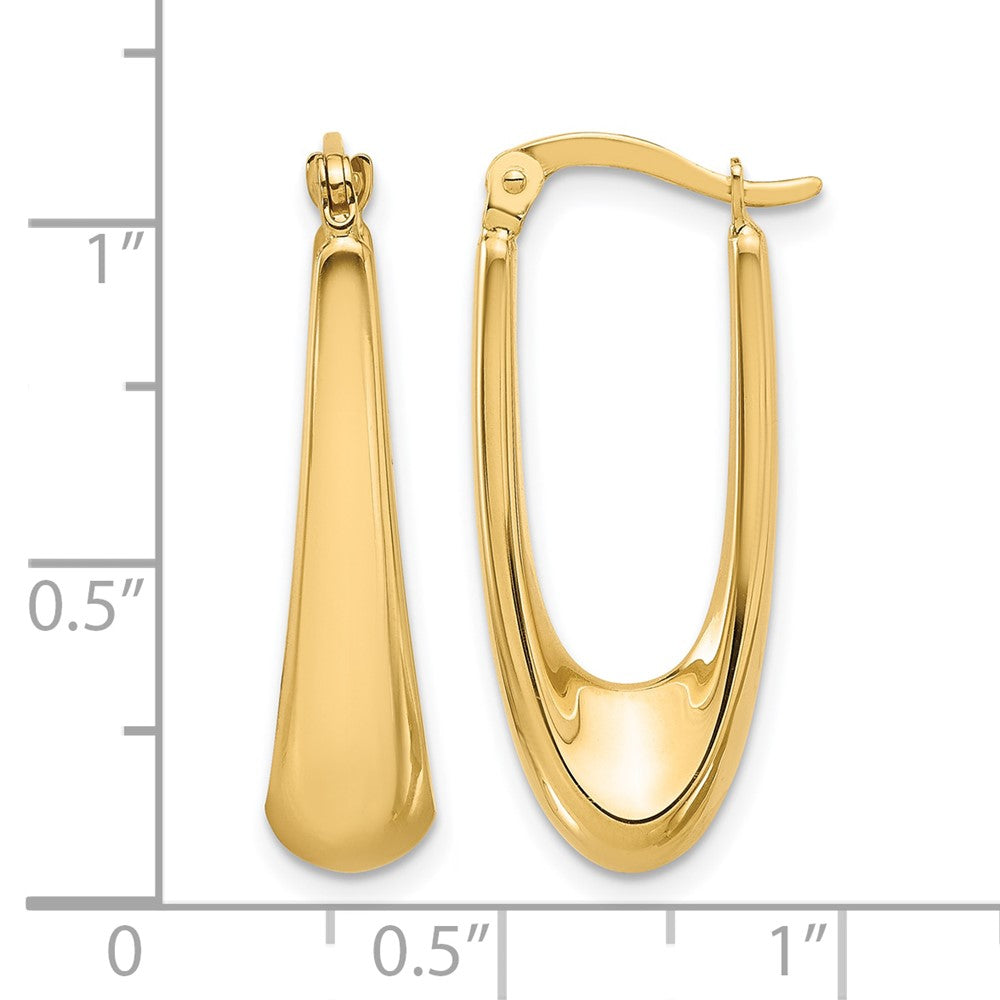 10K Polished Hoop Earrings