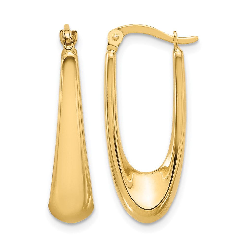 10K Polished Hoop Earrings