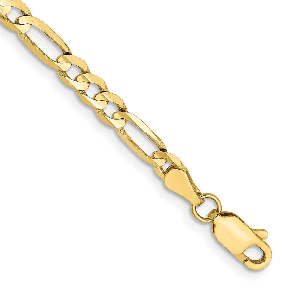 Solid;Polished;10K Yellow gold;Lobster;Concave