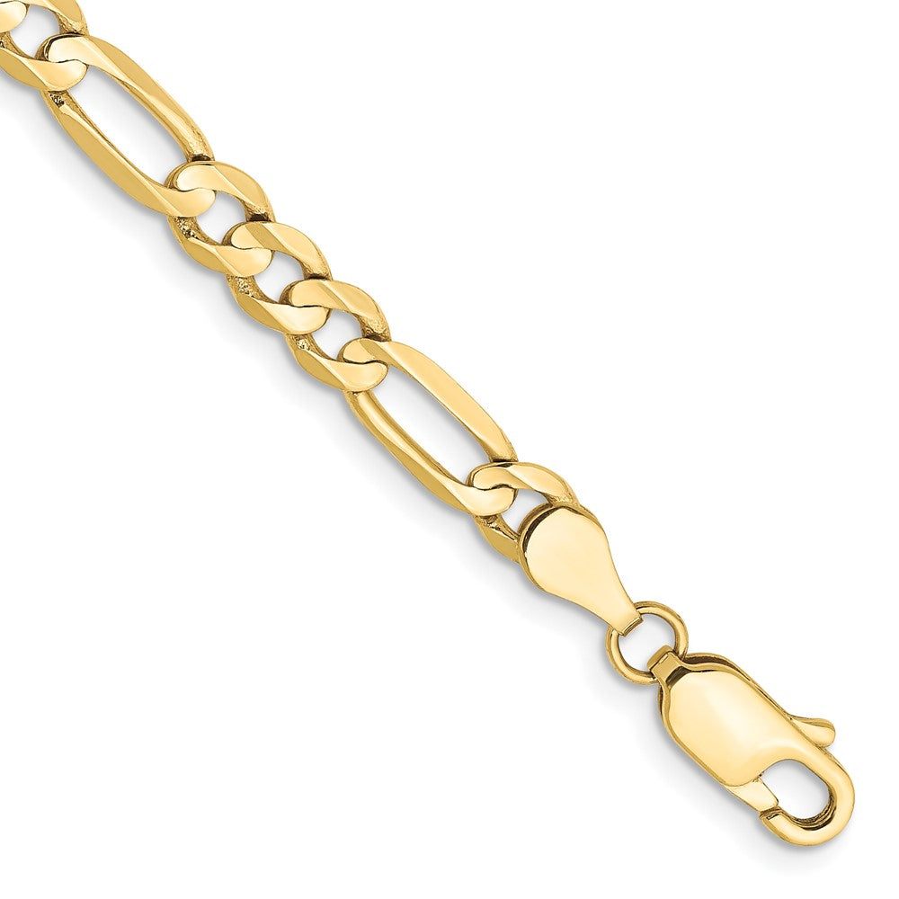 Solid;Polished;10K Yellow gold;Lobster;Concave
