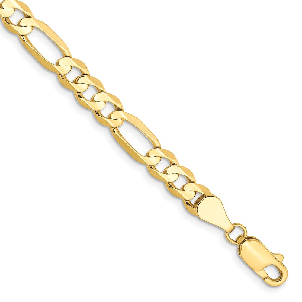 Solid;Polished;10K Yellow gold;Lobster;Concave