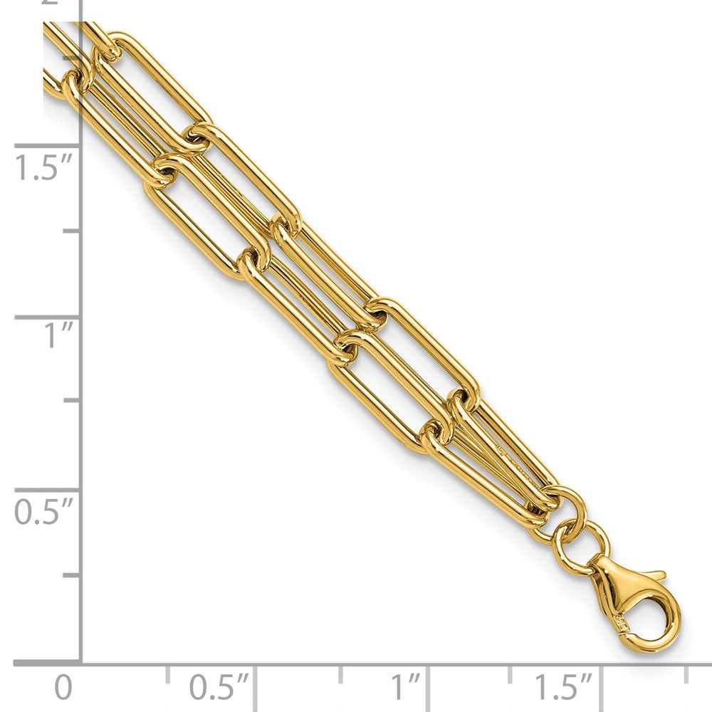 10k Polished Double-layer Link Bracelet