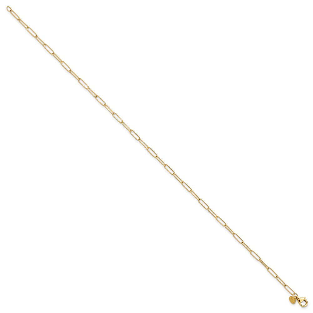 10K Polished Fancy Link Anklet