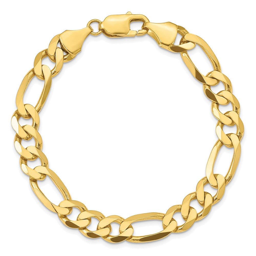 10k 8.75mm Concave Open Figaro Chain