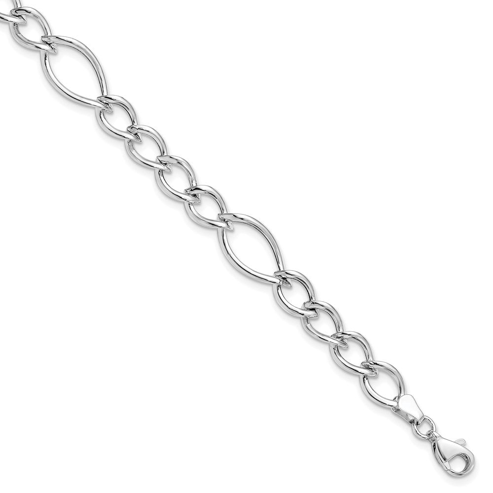 Polished;Fancy lobster;10K White gold