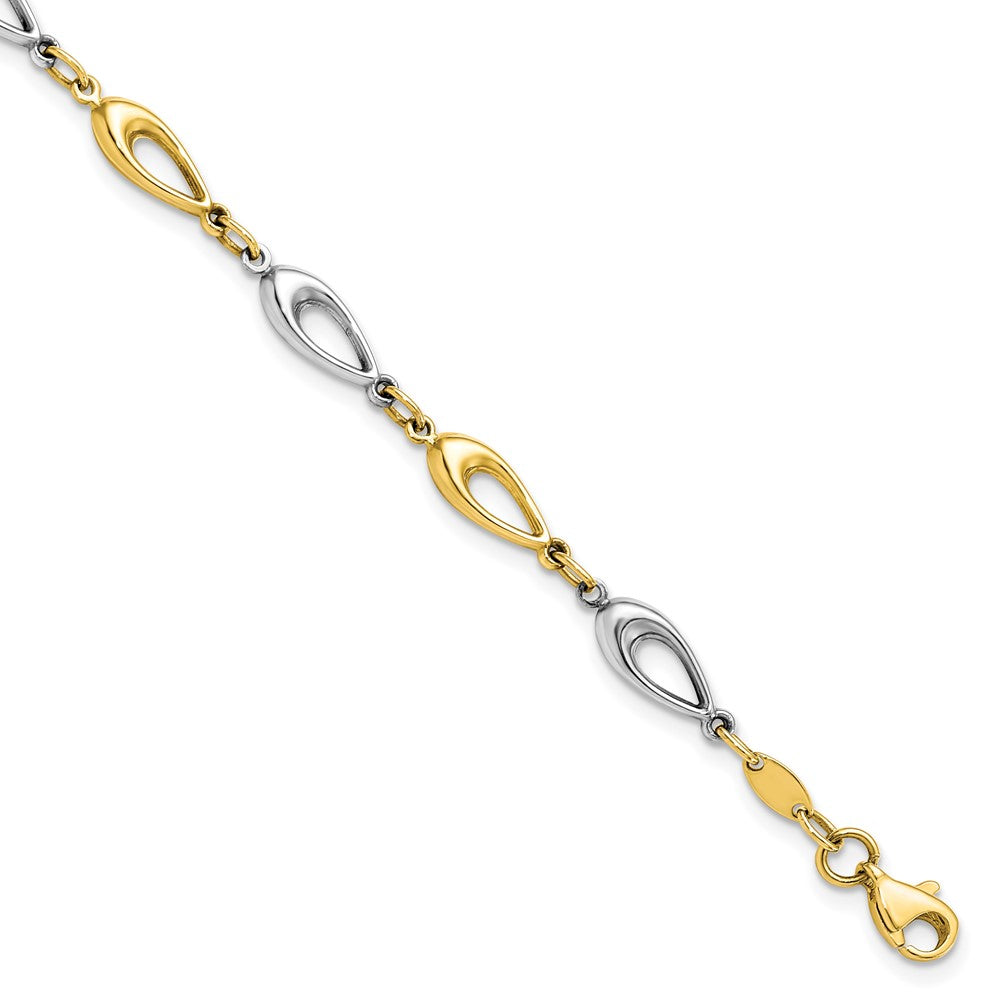 Polished;10K Two-tone;Fancy lobster