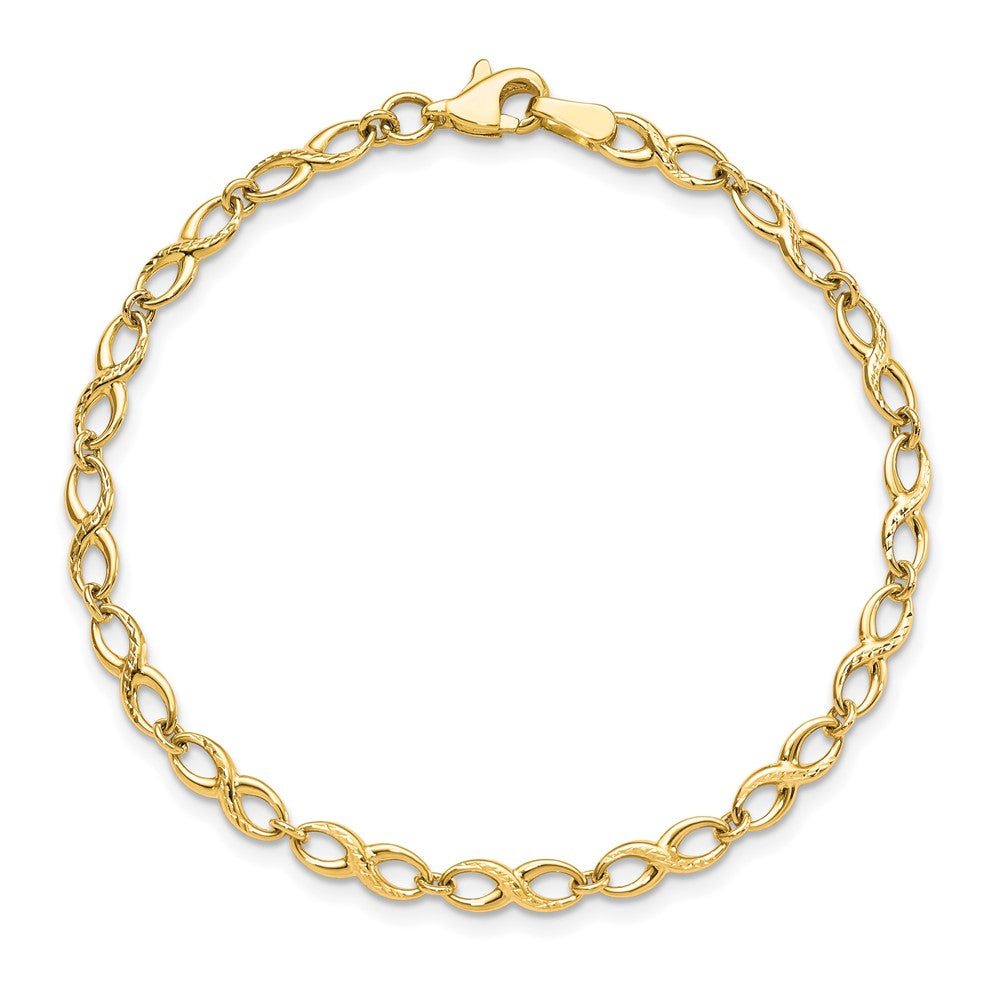 10K Polished and D/C Bracelet