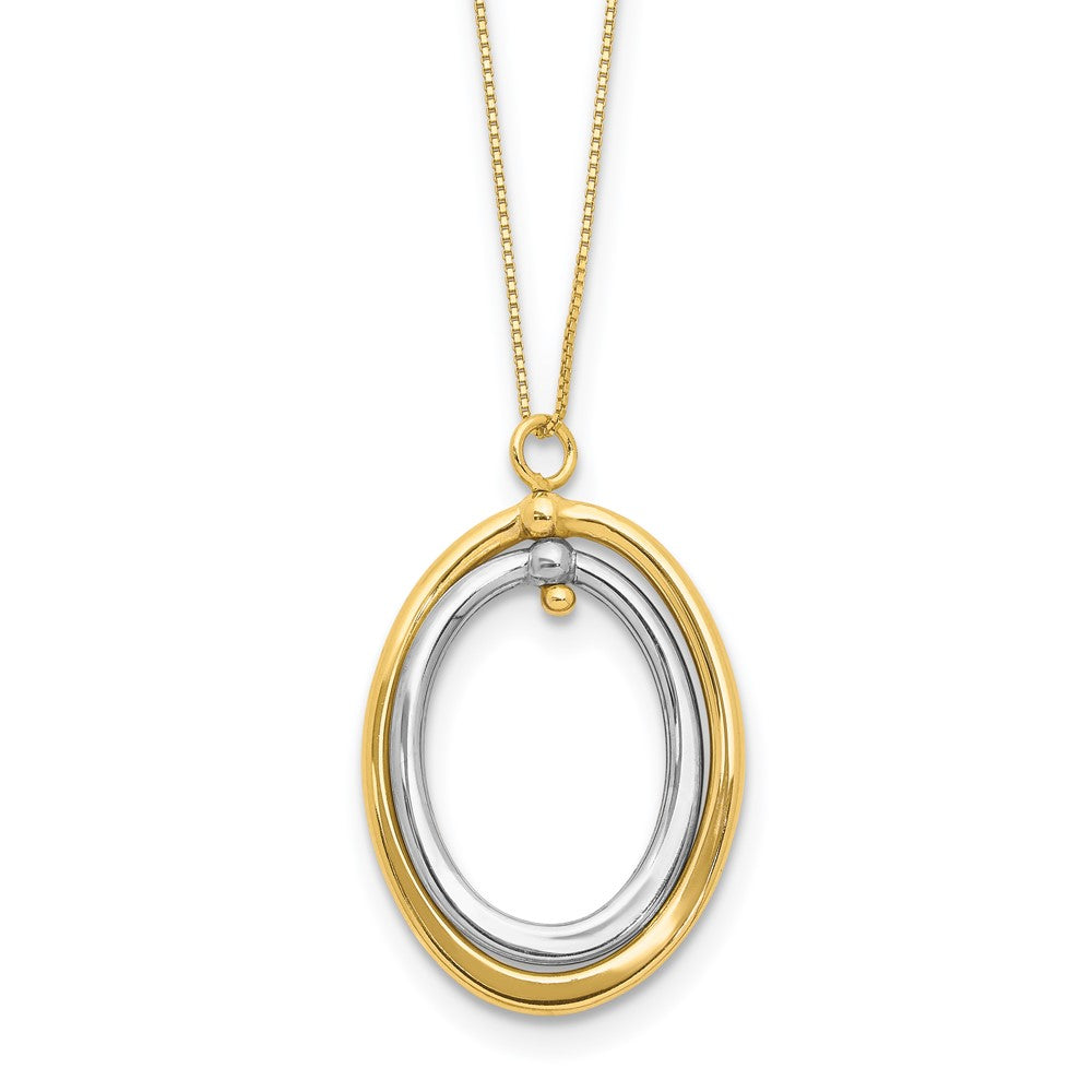 Polished;10K Two-tone;Fancy lobster;18in chain