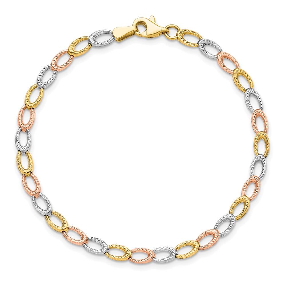 10K Tri-Color D/C Bracelet