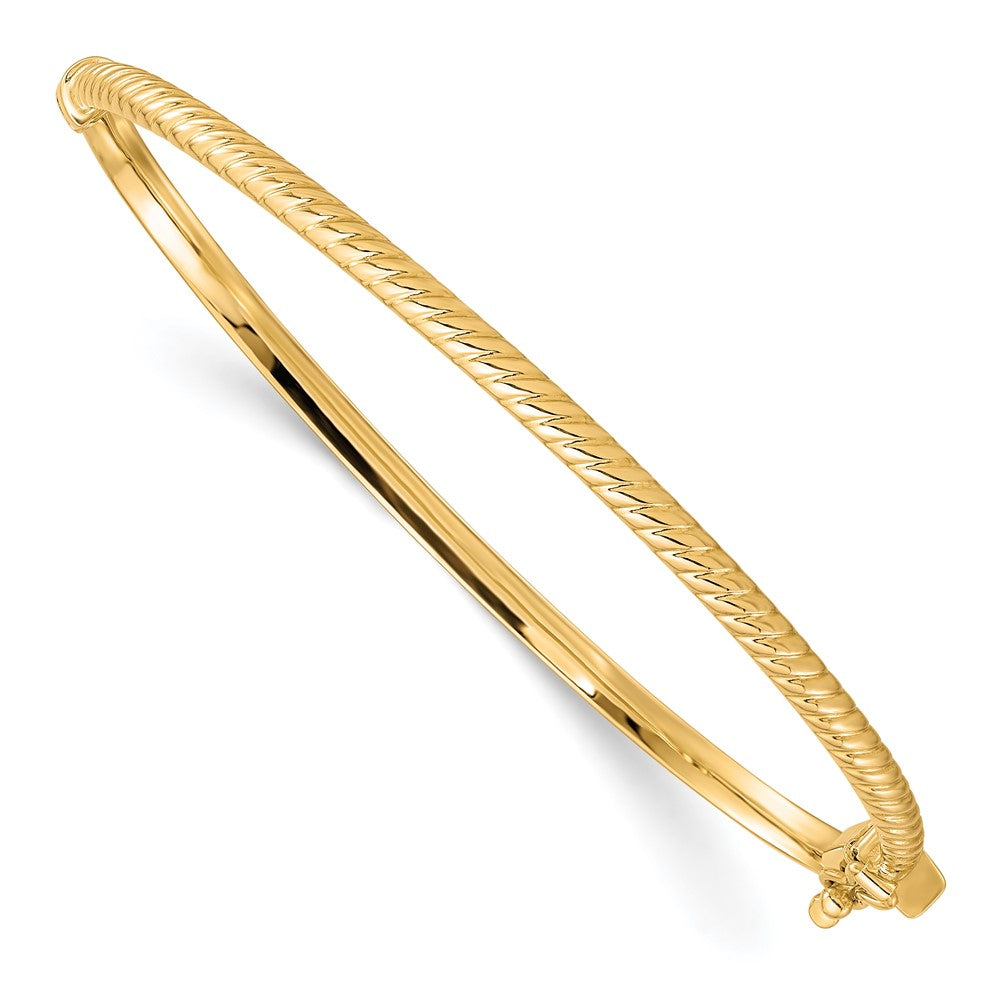 Polished;10K Yellow gold;Fold-over;Textured