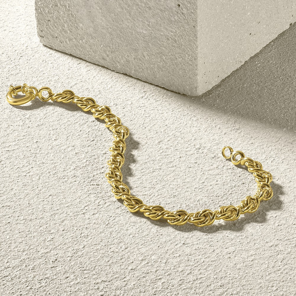 10K Polished Fancy Link Bracelet
