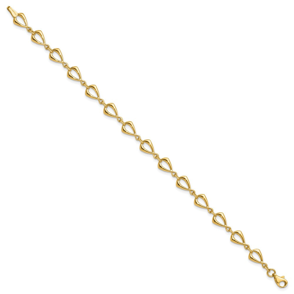10K Polished Fancy Link Bracelet