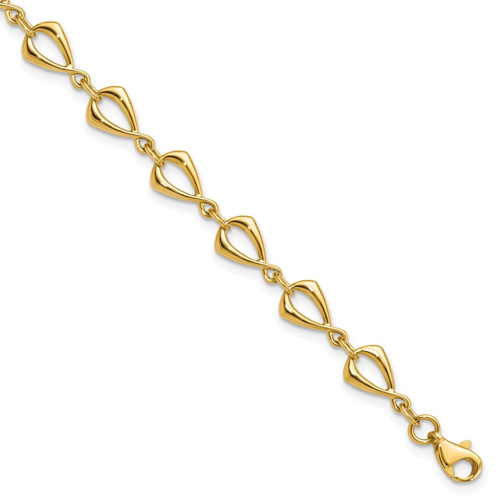 10K Polished Fancy Link Bracelet