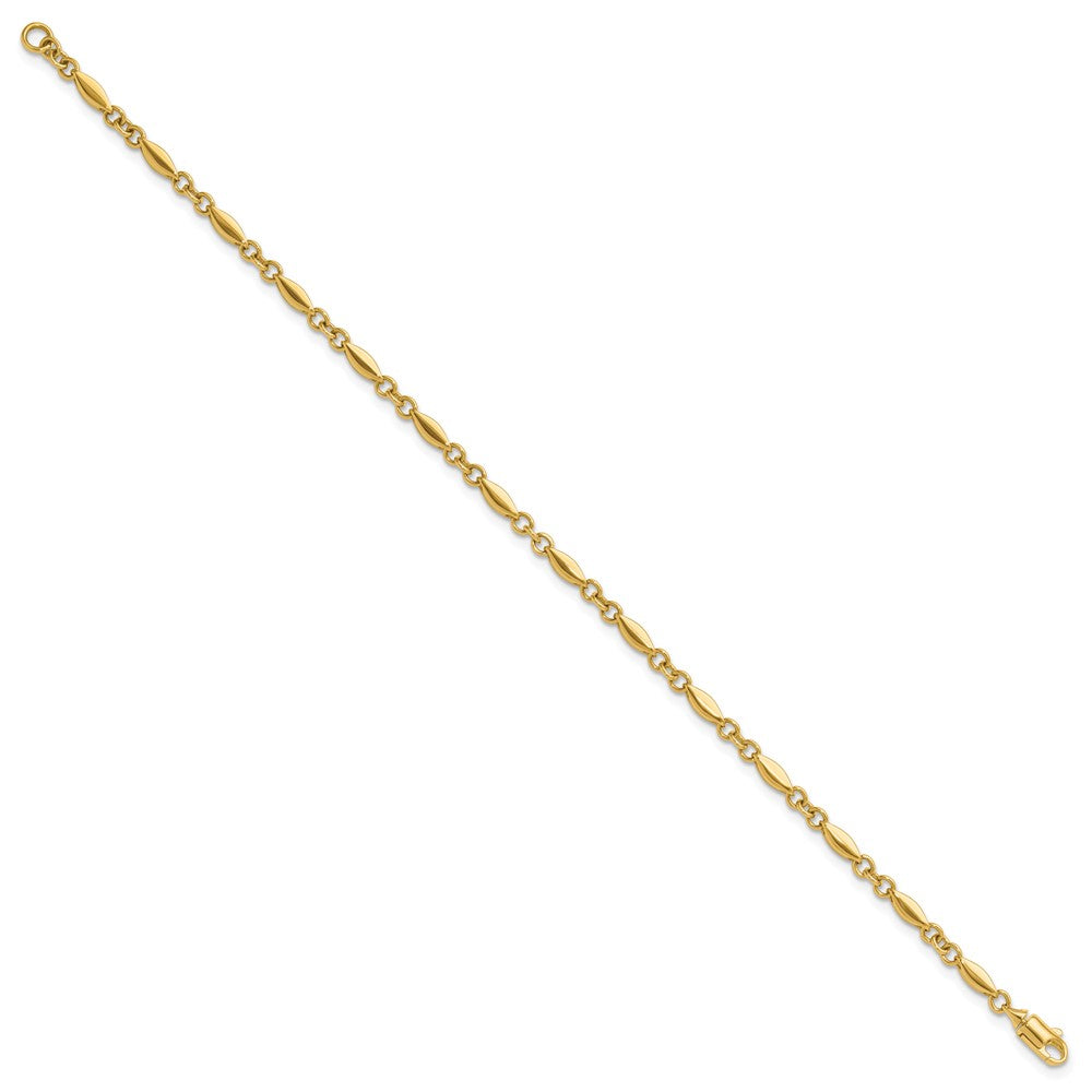 10K Polished Fancy Link Bracelet