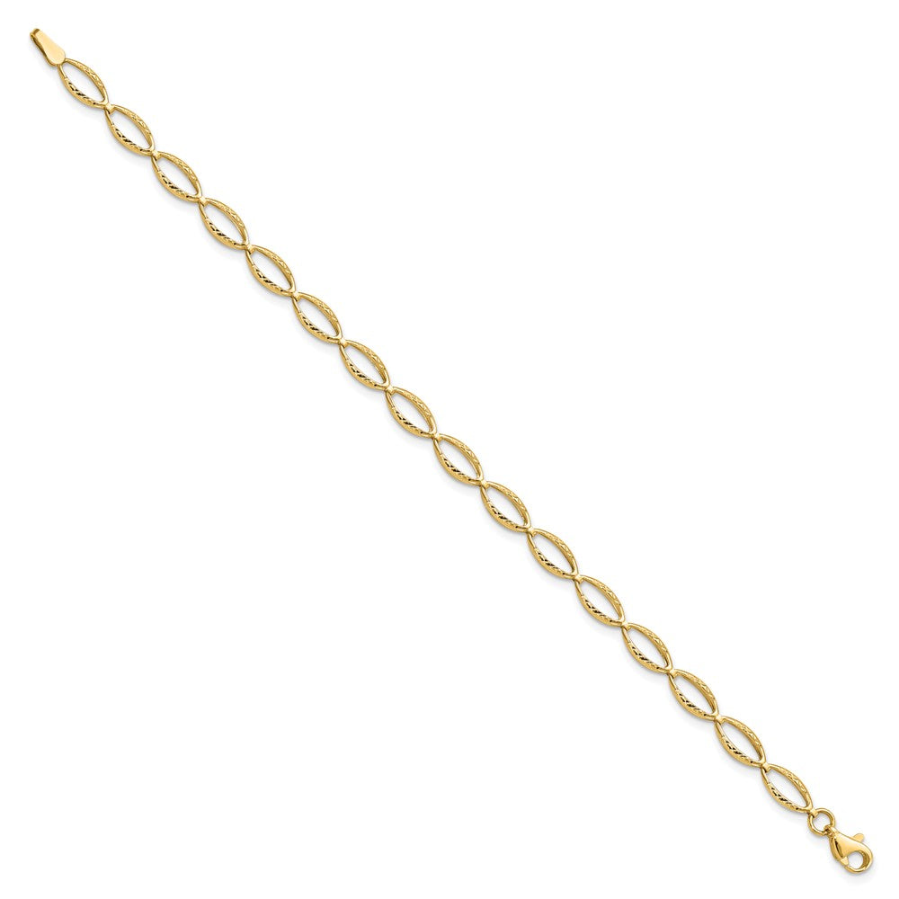 10K Polished and D/C Bracelet
