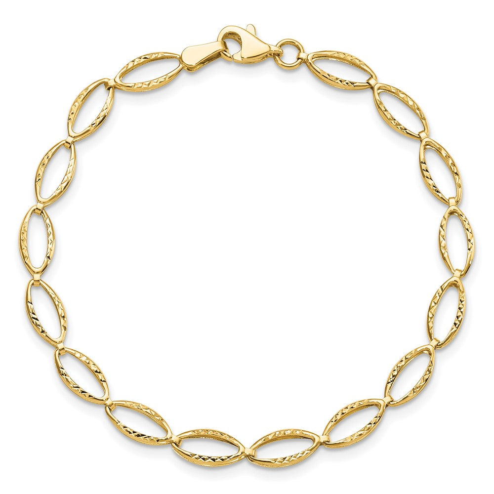 10K Polished and D/C Bracelet