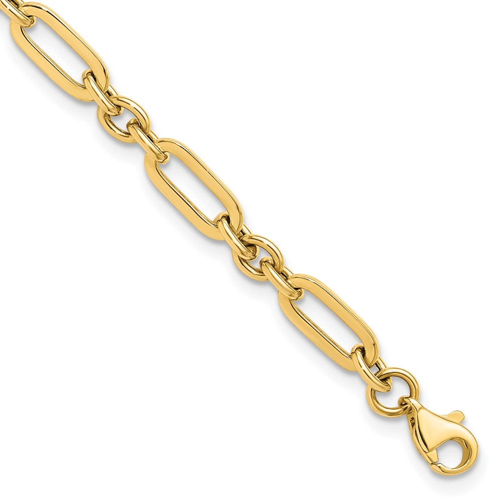10K Polished Fancy Link Bracelet