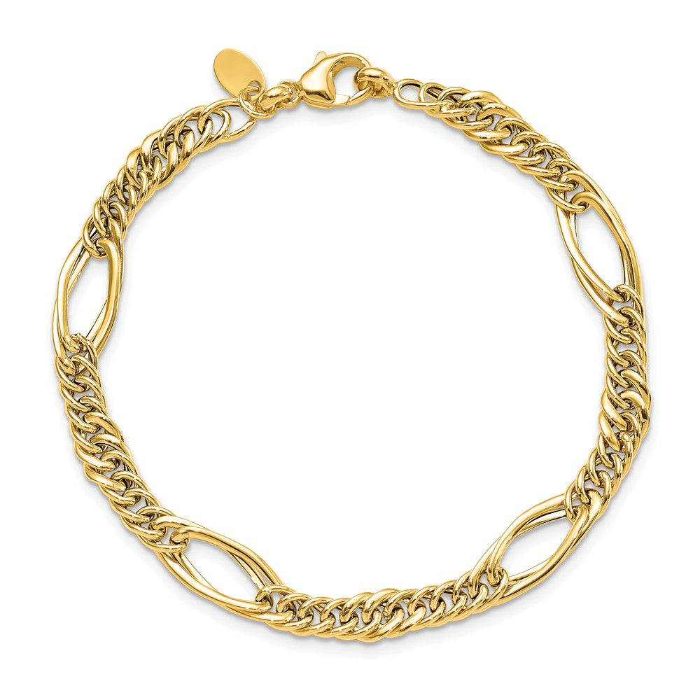 10k Polished Fancy Link Bracelet