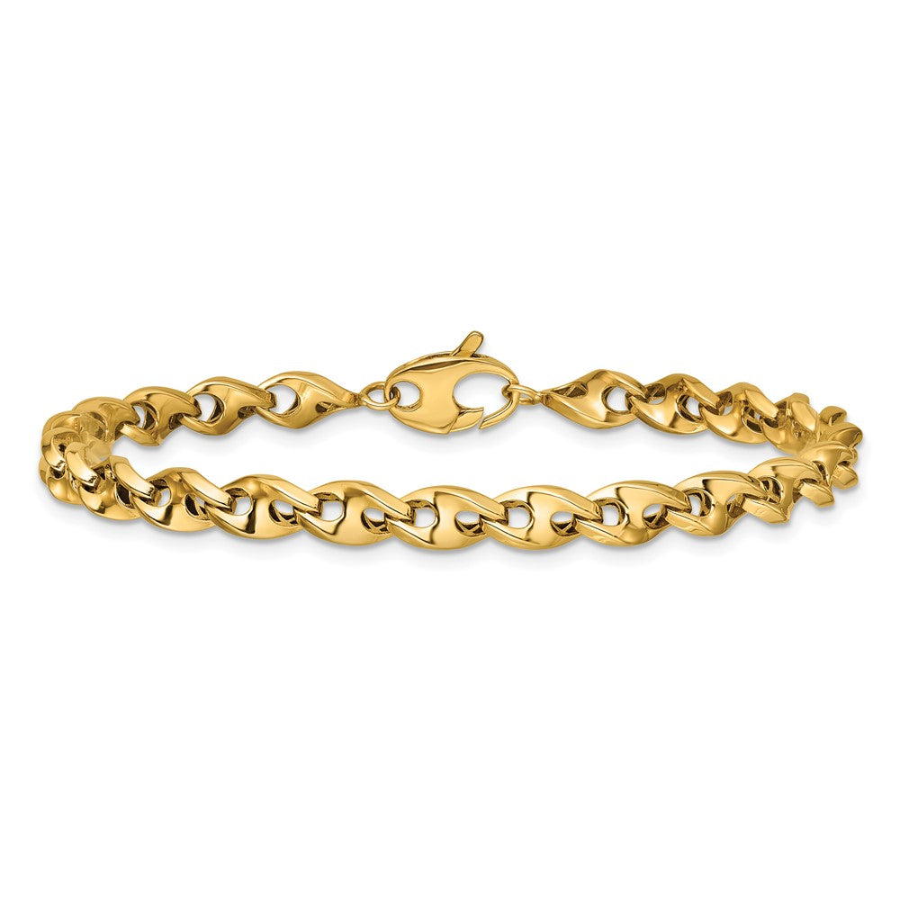 10K Polished Fancy Link Bracelet