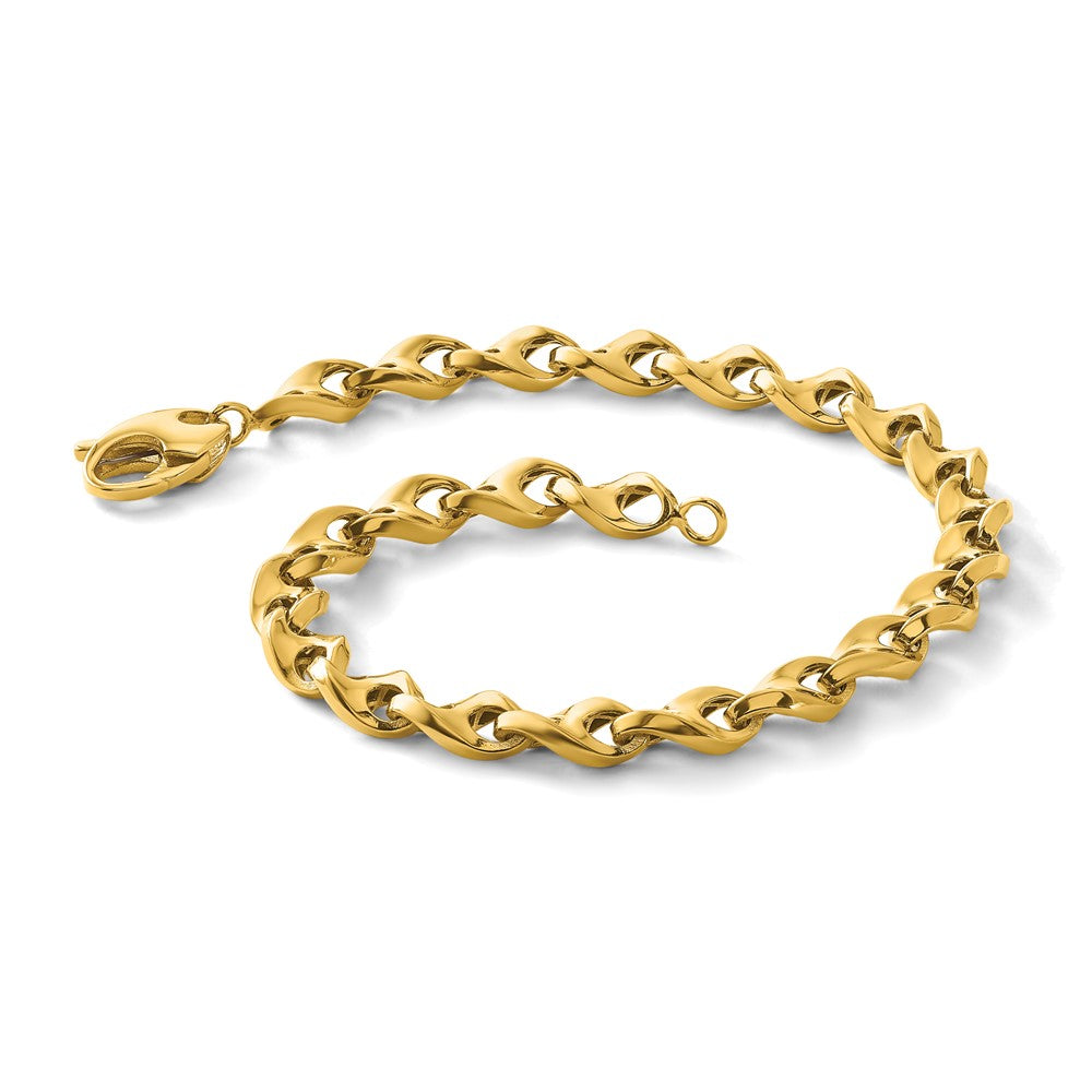 10K Polished Fancy Link Bracelet