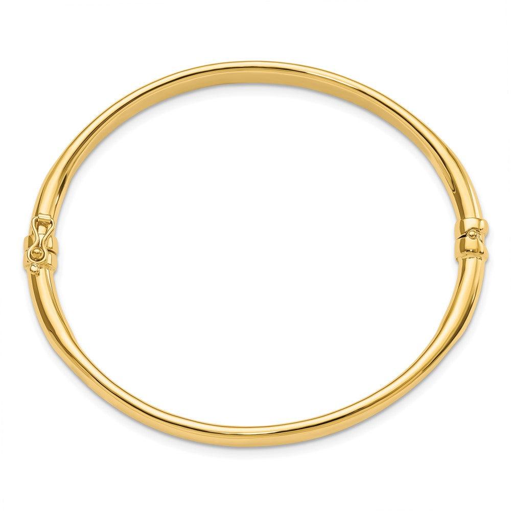 10K Polished Hinged Bangle