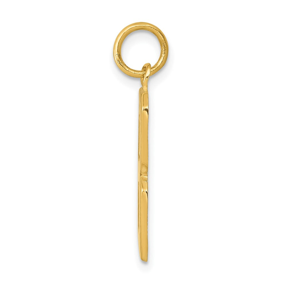 10k Large Polished Number 8 Charm
