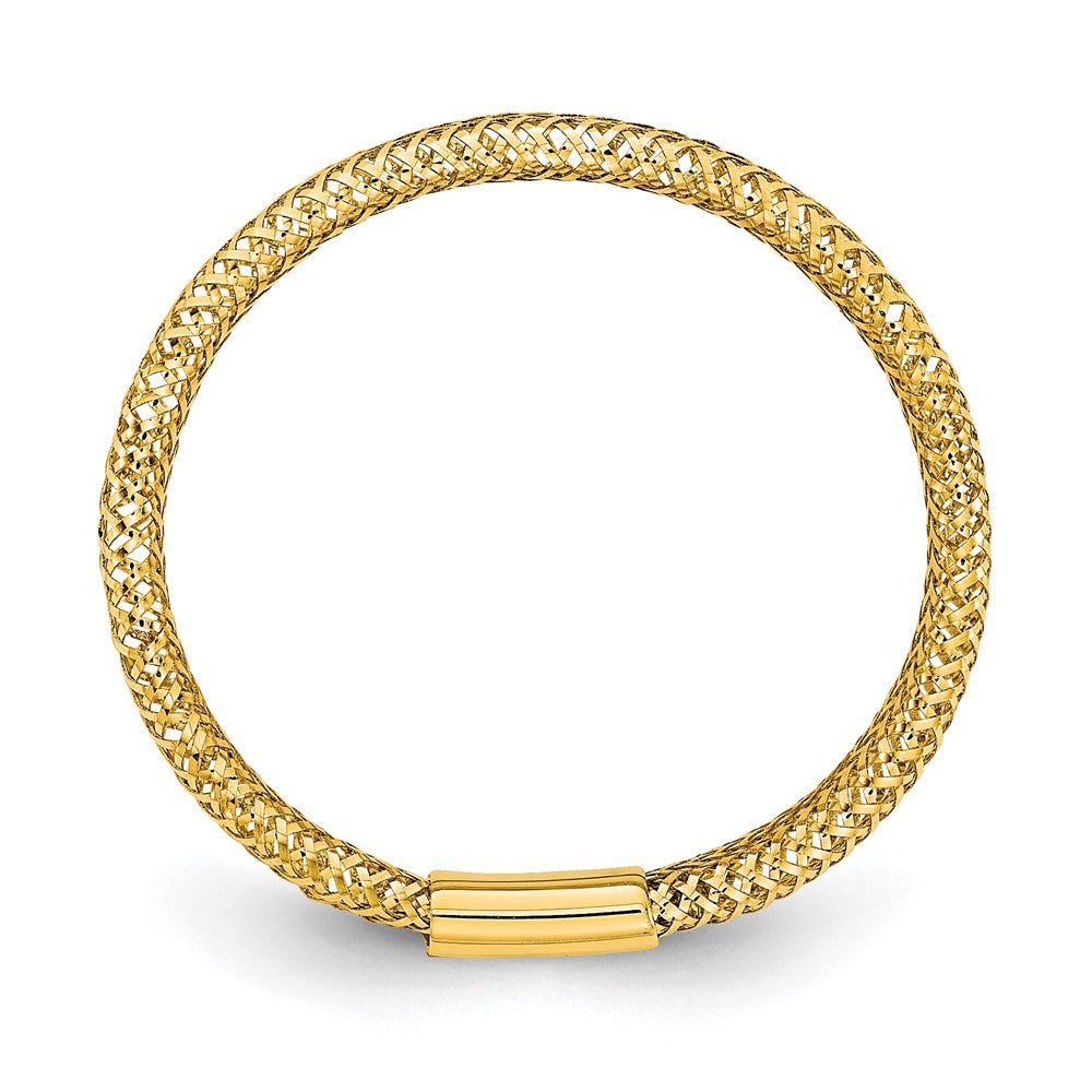10k Polished/Textured Stretch Ring