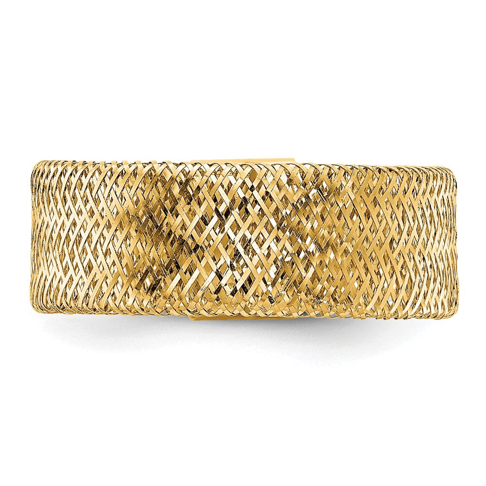 10k Polished/Textured Stretch Ring