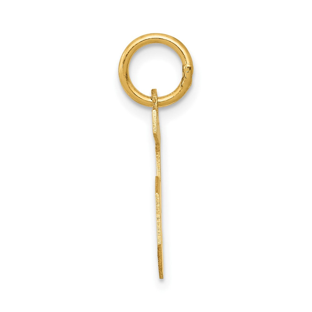 10k Small Satin Number 5 Charm