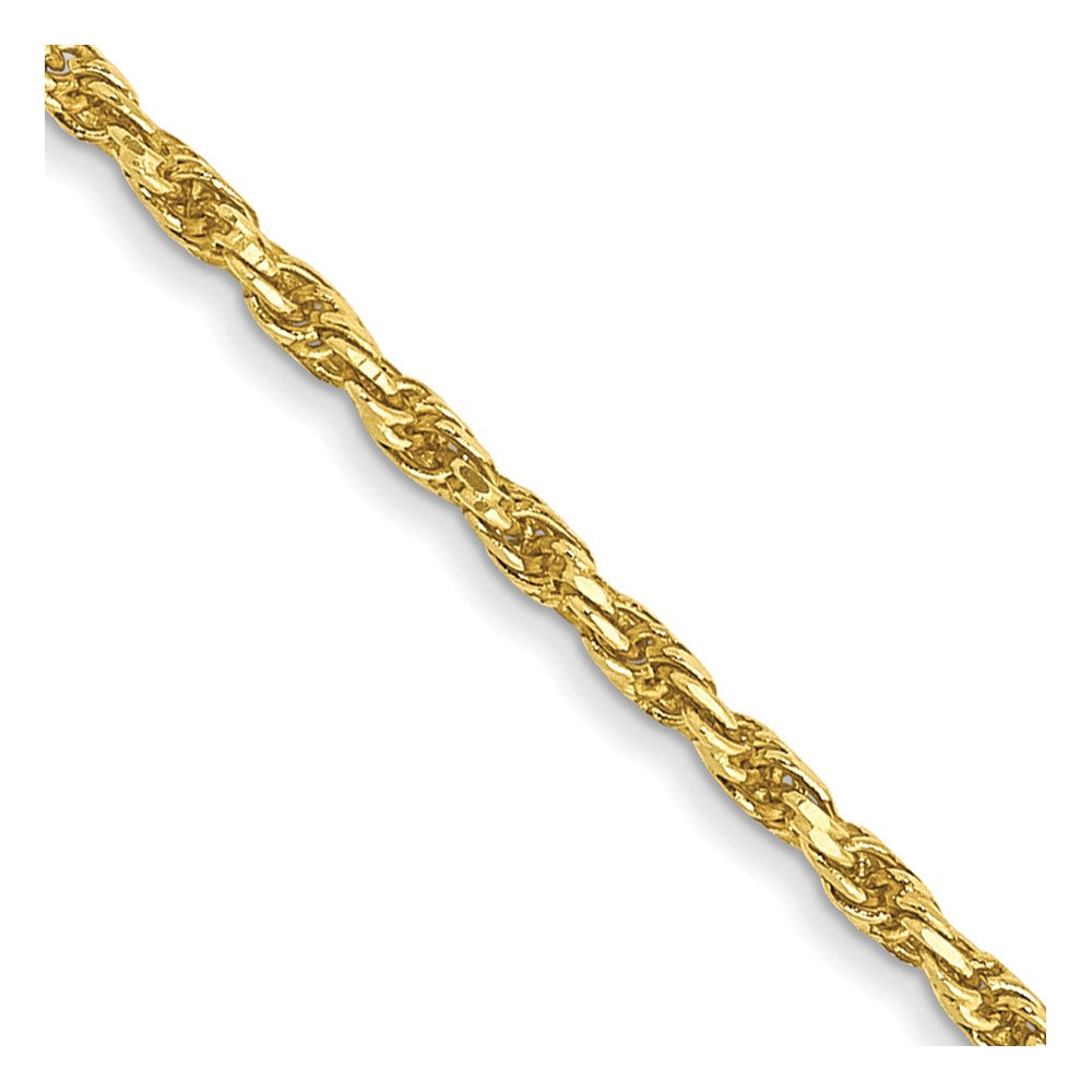 Solid;Diamond-cut;10K Yellow gold;Lobster