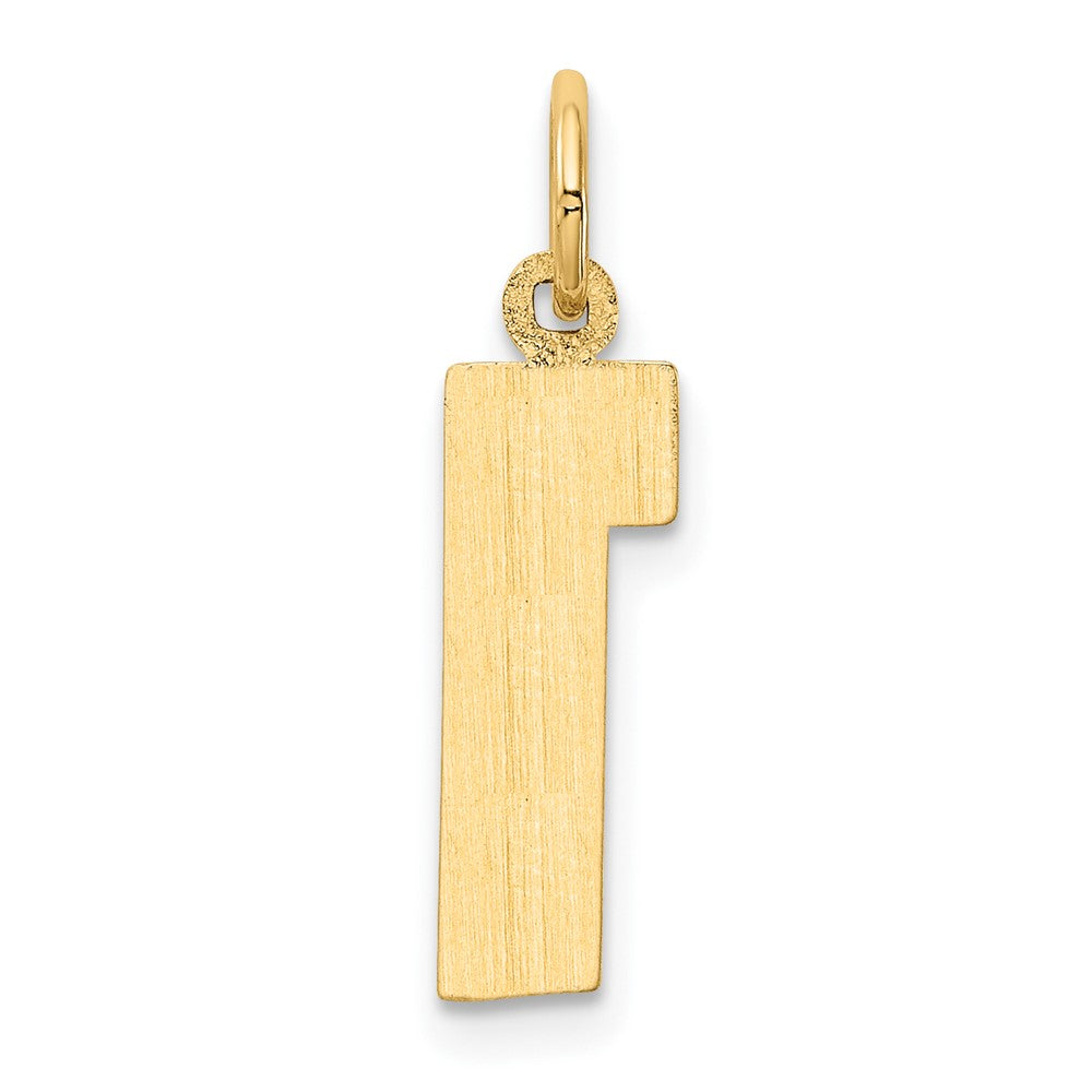 10k Medium Polished Number 1 Charm