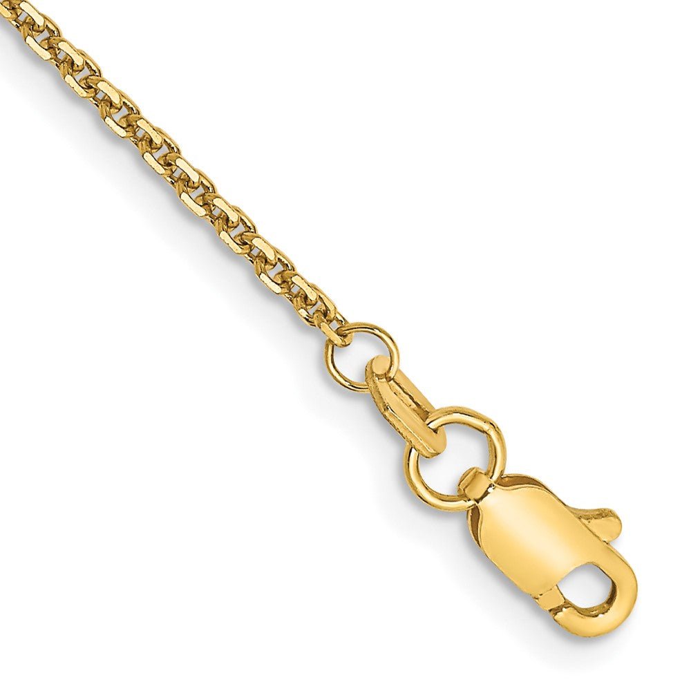 Diamond-cut;Polished;10K Yellow gold;Lobster