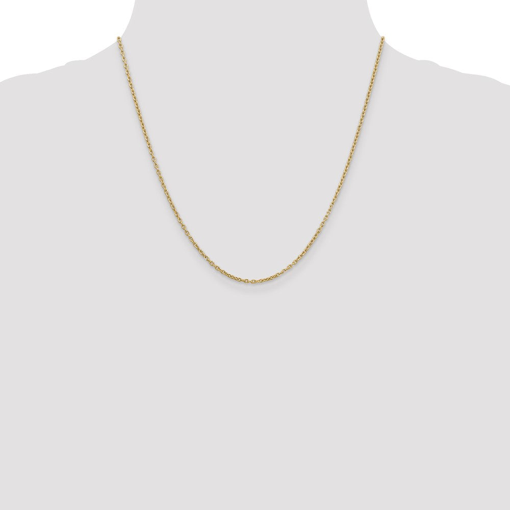 10k 2mm Round Open Link Cable Chain
