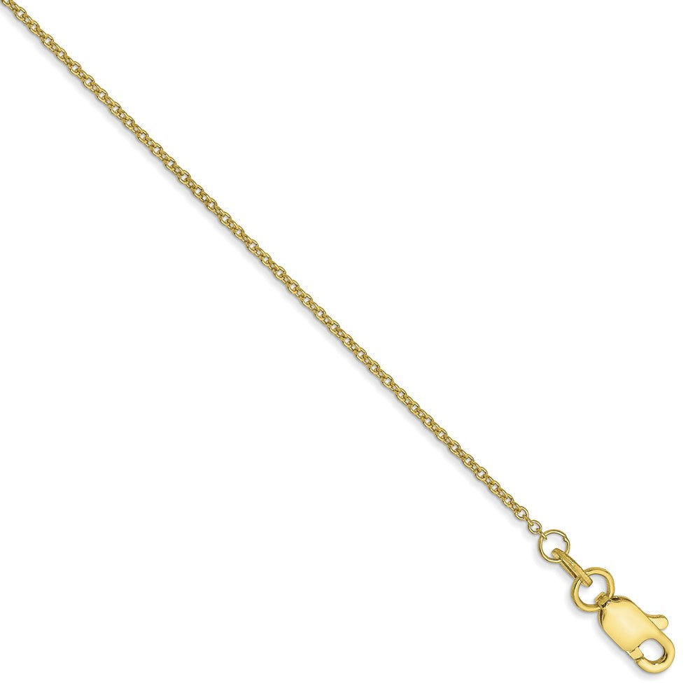 10k 1mm Round Open Link Cable Chain Anklet
