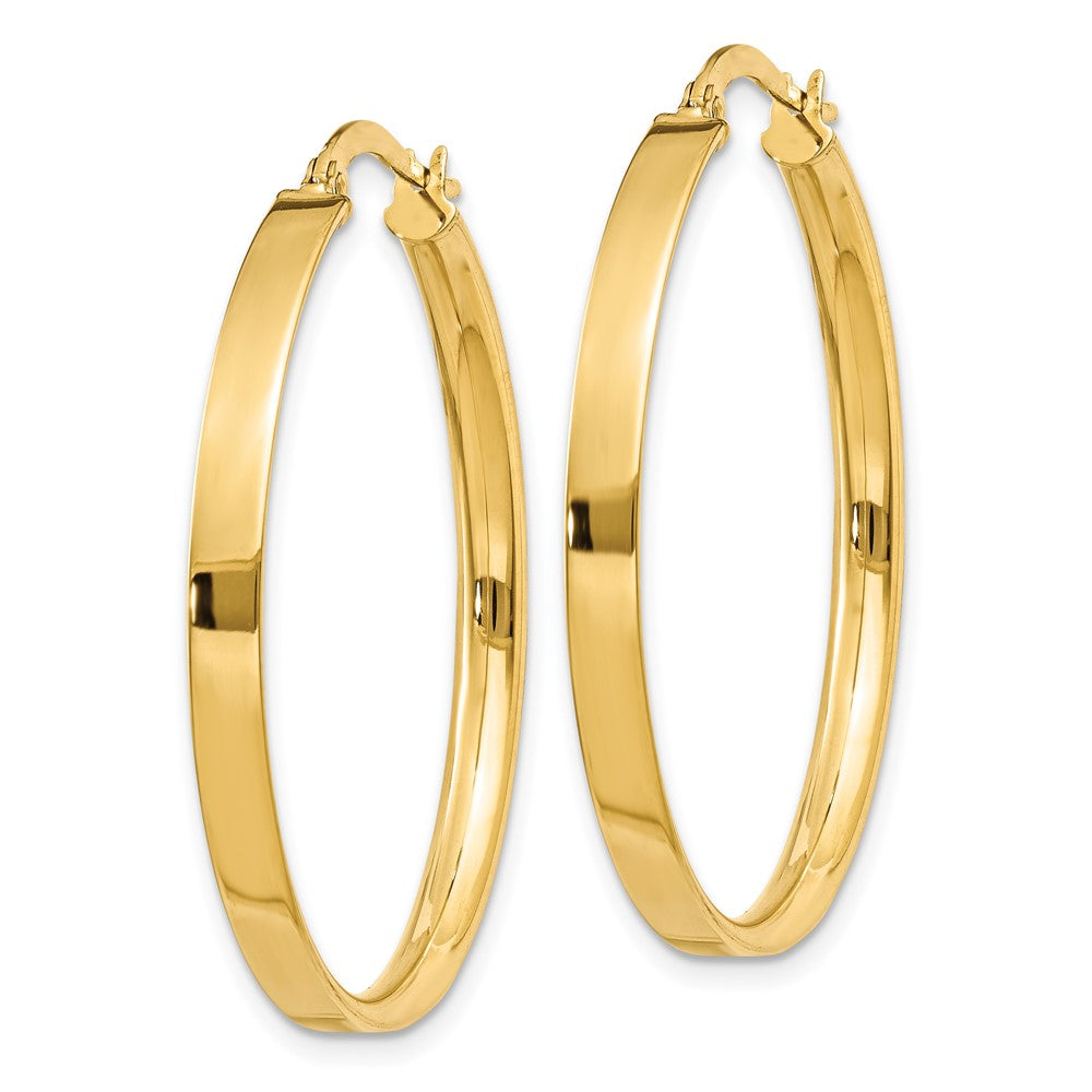 10K 3mm XL Hoop Earrings