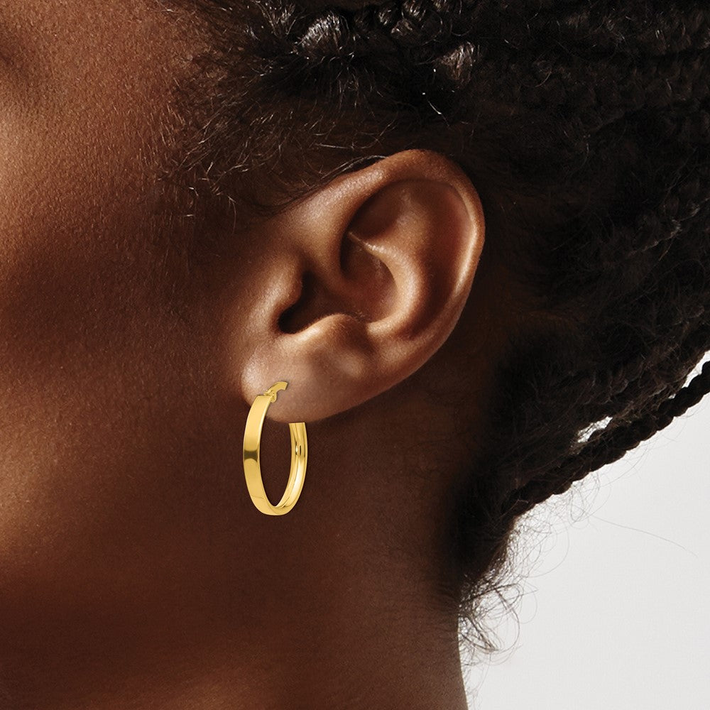 10k Oval Hoop Earrings