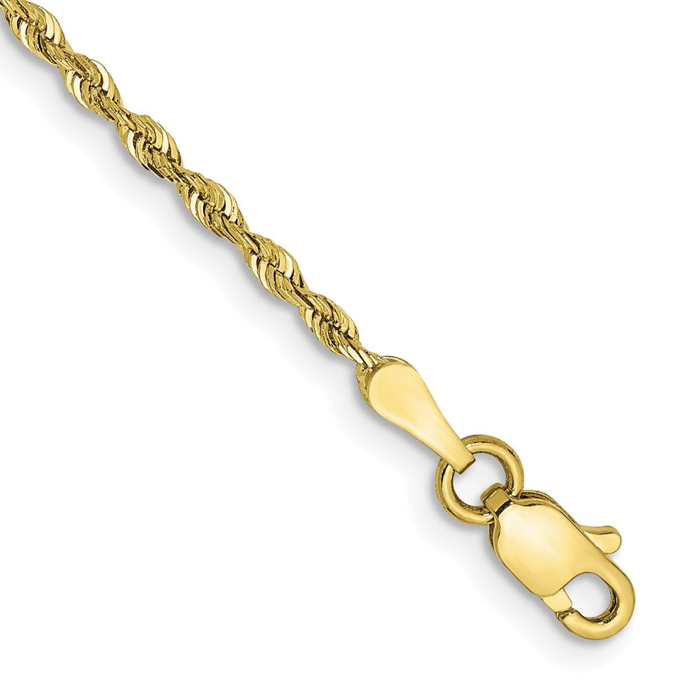 Solid;Diamond-cut;10K Yellow gold;Lobster