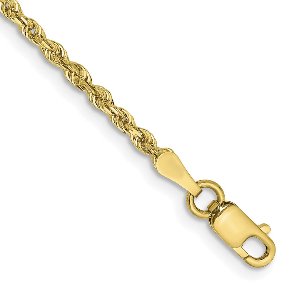Solid;Diamond-cut;10K Yellow gold;Lobster