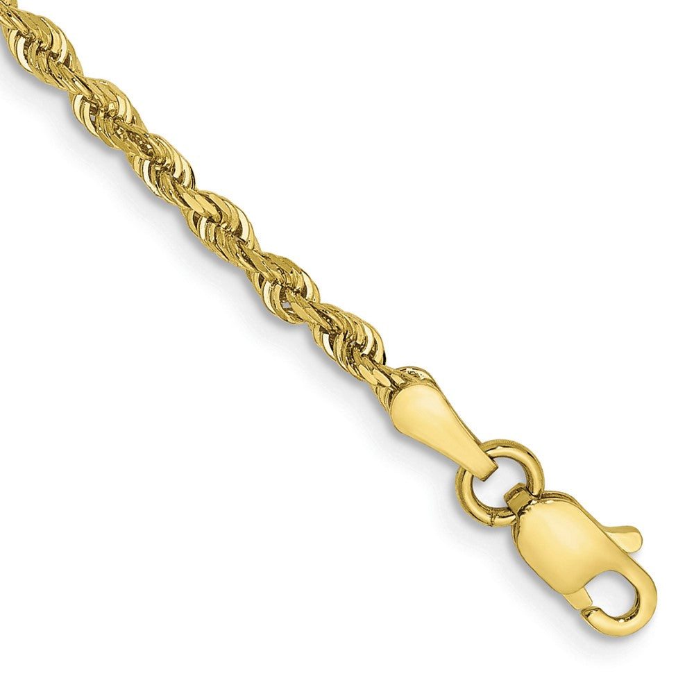 Solid;Diamond-cut;10K Yellow gold;Lobster