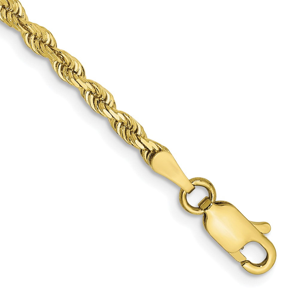 Solid;Diamond-cut;10K Yellow gold;Lobster
