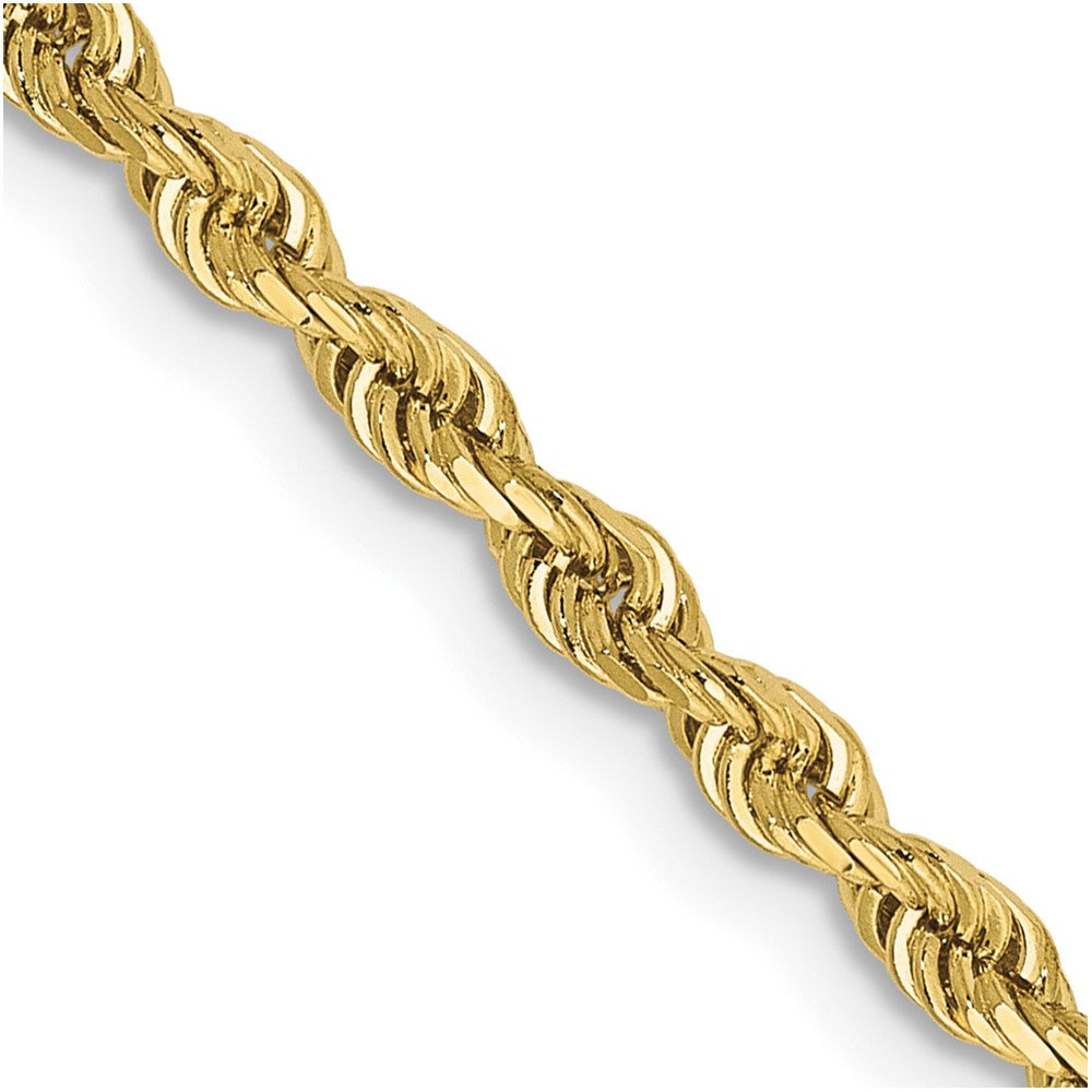 Solid;Diamond-cut;10K Yellow gold;Lobster