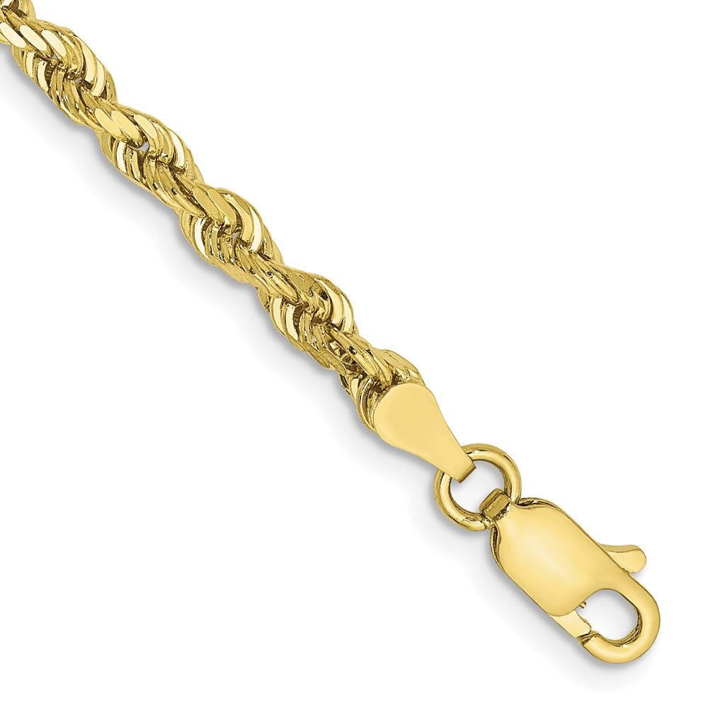Solid;Diamond-cut;10K Yellow gold;Lobster