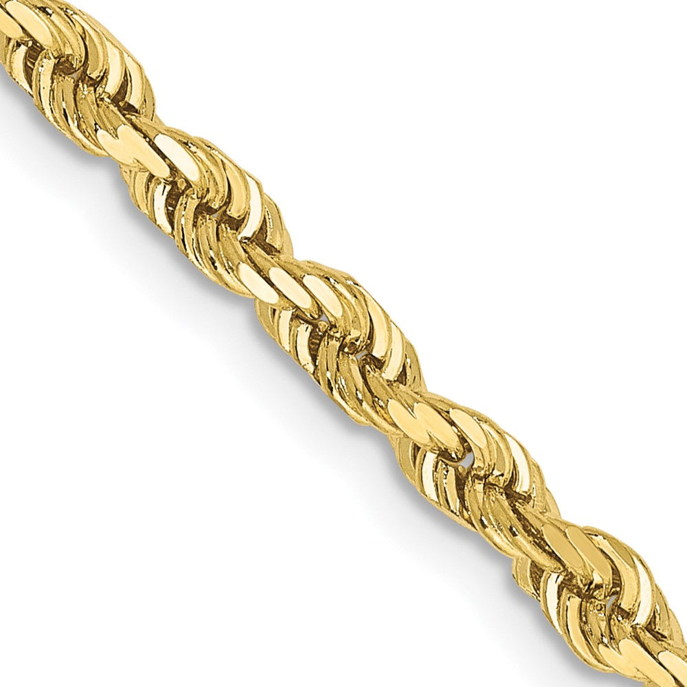 Solid;Diamond-cut;10K Yellow gold;Lobster