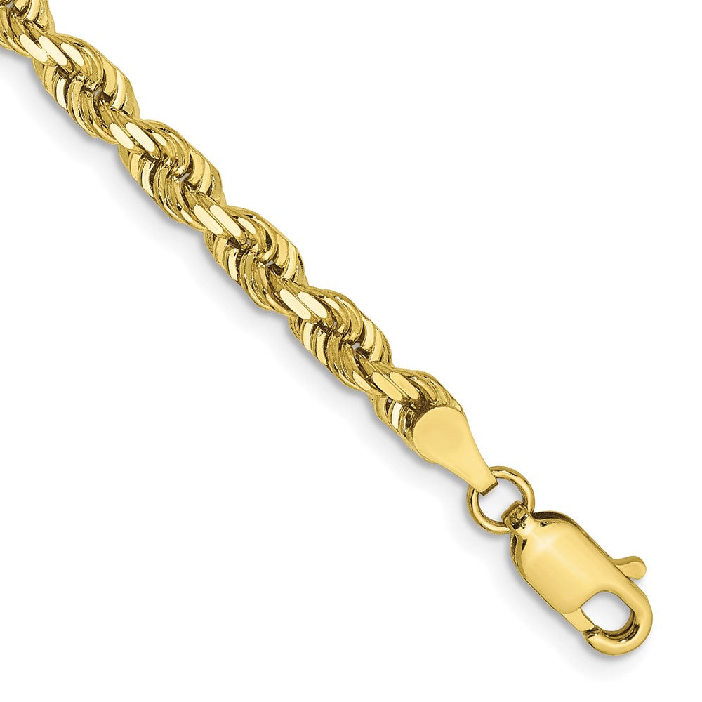 Solid;Diamond-cut;10K Yellow gold;Lobster