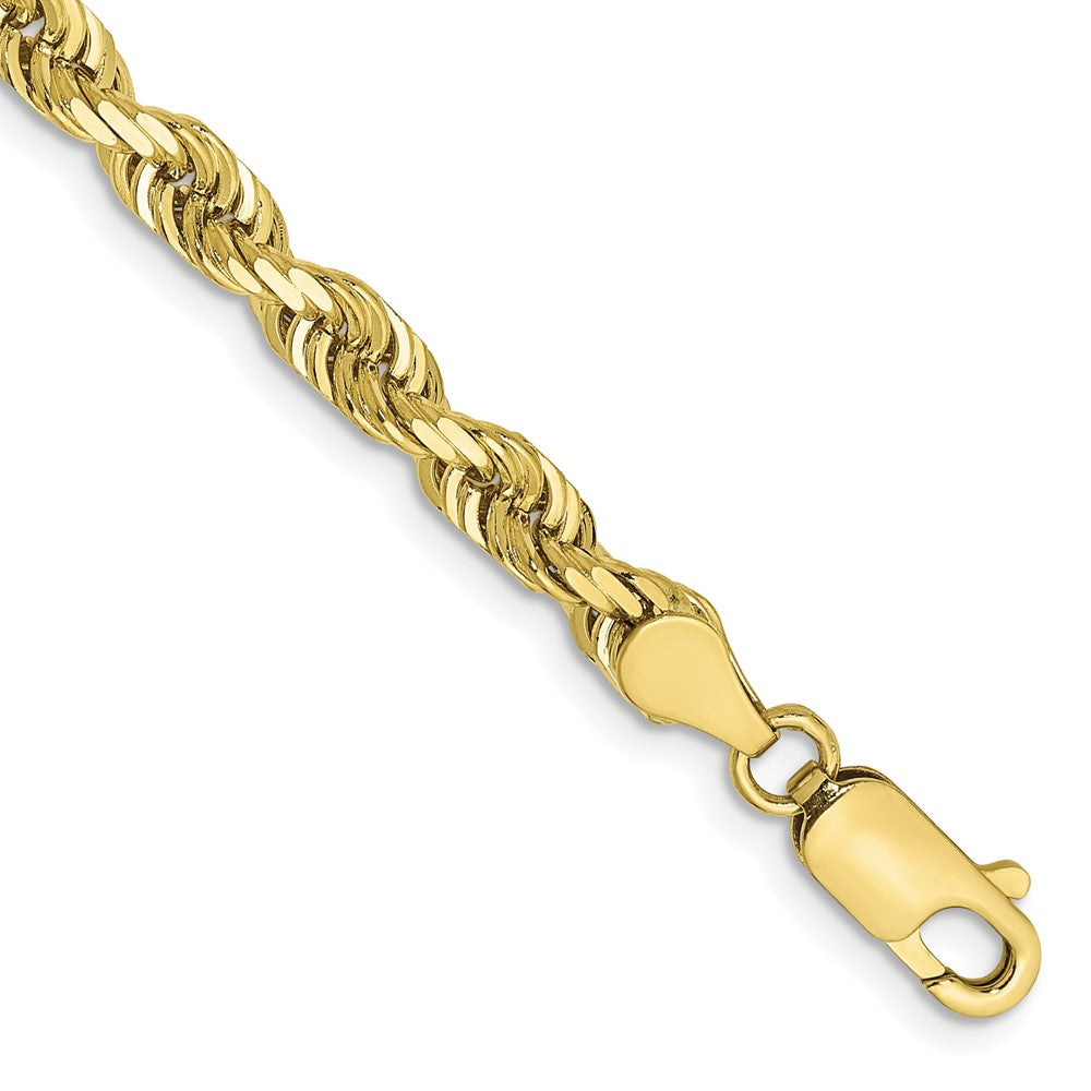 Solid;Diamond-cut;10K Yellow gold;Lobster