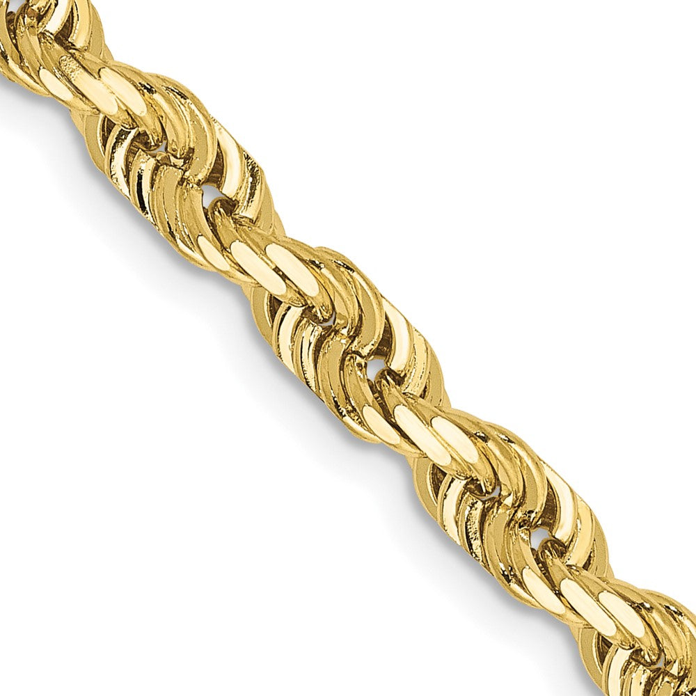 Solid;Diamond-cut;10K Yellow gold;Lobster